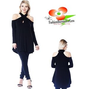 Gypsy Keyhole Halter Tunic Swing Shirt Top B6633